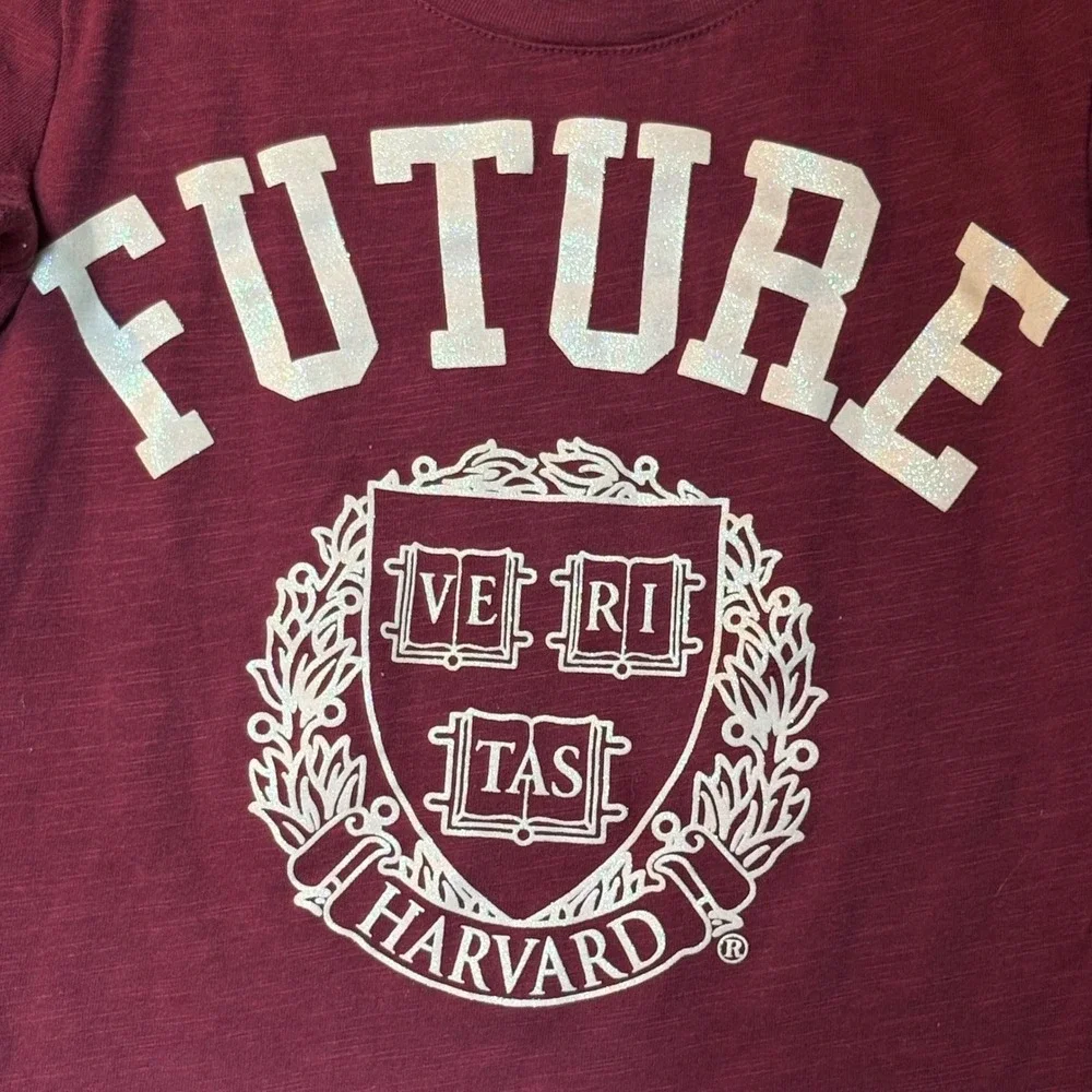Harvard T Shirt Kids S (6-7) Gap‎ Maroon Future Harvard Tee Short Sleeve